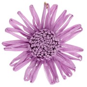 55 mm raffia flower pendants - Lilac x2