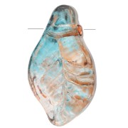Glass sheets 12x6.5 mm - Marbled Blue - Brown x6
