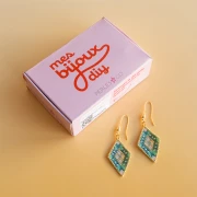 My DIY Jewelry - Miyuki Brick Stitch Earring Kit - Green Version