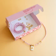 Mes bijoux DIY - Necklace kit with epoxy resin pendant - Pink version
