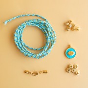 Mes bijoux DIY - Necklace kit with epoxy resin pendant - Blue version