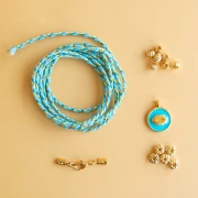Mes bijoux DIY - Necklace kit with epoxy resin pendant - Blue version
