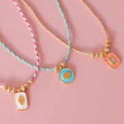 Mes bijoux DIY - Necklace kit with epoxy resin pendant - Blue version