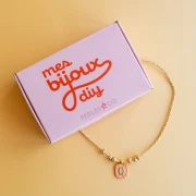 Mes bijoux DIY - Necklace kit with epoxy resin pendant - Orange version