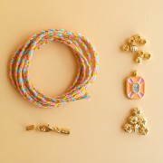 Mes bijoux DIY - Necklace kit with epoxy resin pendant - Orange version