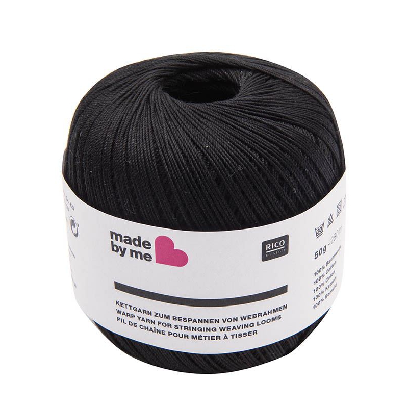 Chain yarn for weaving loom black x 50g Perles & Co