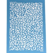 Silk Screen Moiko for polymer clay 74x105 mm - Leopard pattern 15.46