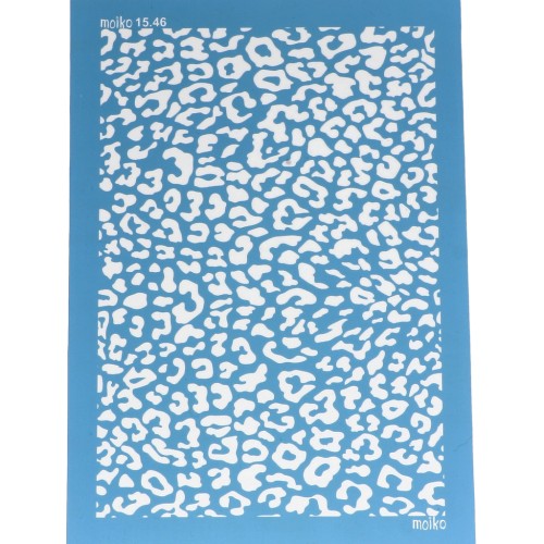 Silk Screen Moiko for polymer clay 74x105 mm - Leopard pattern 15.46