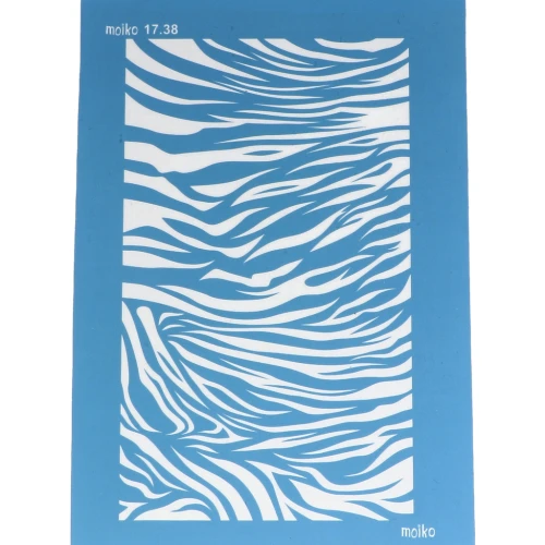 Silk Screen Moiko for polymer clay 74x105 mm - Zebra pattern 17.38
