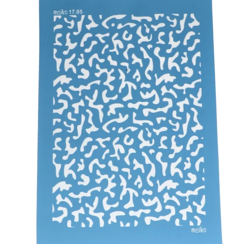 Silk Screen Moiko for polymer clay 74x105 mm - Organic pattern 17.05