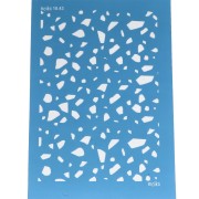 Silk Screen Moiko for polymer clay 74x105 mm - Terrazzo pattern 18.43
