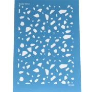 Silk Screen Moiko for polymer clay 74x105 mm - Terrazzo pattern 18.43