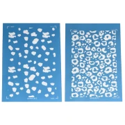 2 Silk Screens stackable Moiko for polymer clay 74x105 mm - Leopard pattern
