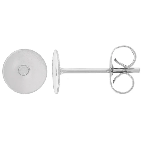 6 mm disc ear studs - 304 stainless steel x20