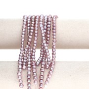 Freshwater pearl irregular olives 6.5x5.5 mm - Grade AAA - Pearly pink x39cm