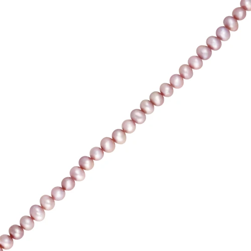 Irregular olive freshwater pearls 6.5x5.5 mm - Pearly Pink - AAA Grade x6