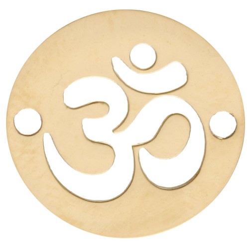 Ohm sign spacer 2 holes 12 mm - 304 Gold stainless steel x1