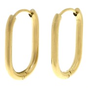 Créoles oval 19x12 mm - 304 Gold stainless steel x20|raw }}