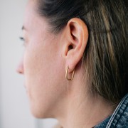 Créoles oval 19x12 mm - 304 Gold stainless steel x20