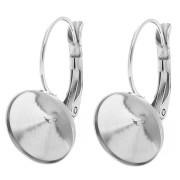 cabochon earrings Rivoli 1122 10 mm - 303L stainless steel x2|raw }}