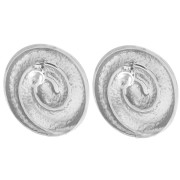 25 mm shell ear studs - 304 stainless steel x2