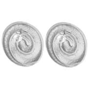 25 mm shell ear studs - 304 stainless steel x2