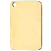 Postcard Charm 18x12 mm - 304 Gold Stainless Steel x1