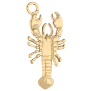 Lobster pendant 24x11 mm - 304 Gold stainless steel x1