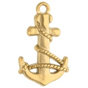 Anchor pendant 23.5x15 mm - 304 Gold stainless steel x1|raw }}