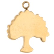 Tree of Life Charm 16x13.5 mm - 304 Gold Stainless Steel x1