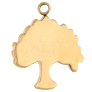 Tree of Life Charm 16x13.5 mm - 304 Gold Stainless Steel x1