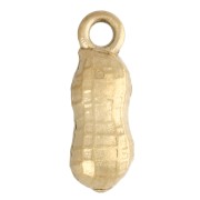 Mini peanut charms 10x3 mm - 304 stainless steel, gold-plated x4|raw }}