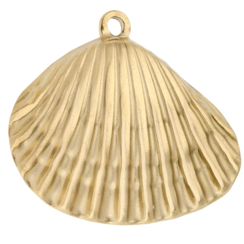 Shell pendant 26x28 mm - 304 Gold stainless steel x1