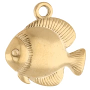 Fish Charm 19 mm - 304 Gold Stainless Steel x1
