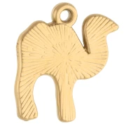 Charm dromedary worked 17x15 mm - Stainless steel 304 Gilded x1