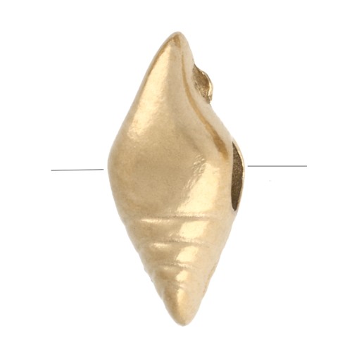 Shell beads 8x3.5 mm - 304 Gold stainless steel x4