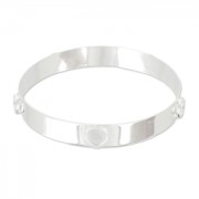 Brass jonc with 5 setting for 8mm cabs 8mm silver tone x1|raw }}