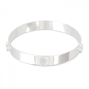 Brass jonc with 5 setting for 8mm cabs 8mm silver tone x1