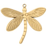 Dragonfly pendant 20x22 mm - 304 Gold stainless steel x1|raw }}