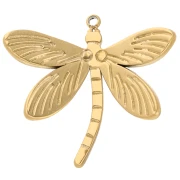 Dragonfly pendant 20x22 mm - 304 Gold stainless steel x1