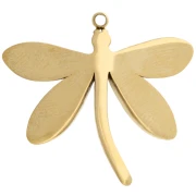 Dragonfly pendant 20x22 mm - 304 Gold stainless steel x1