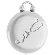 Round reversible charm 17 mm zodiac sign Taurus - 304 stainless steel x1