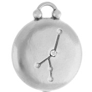 Round reversible charm 17 mm Cancer zodiac sign - 304 stainless steel x1