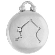 Round reversible charm 17 mm Libra zodiac sign - 304 stainless steel x1