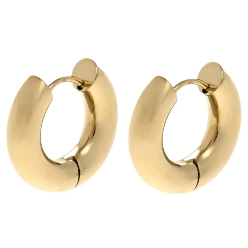 20 mm round hoop - 5 mm wire - 304 Gold stainless steel x2