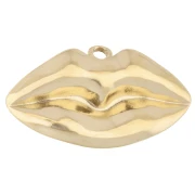 Pendant mouth 13x25 mm - Stainless steel 304 Gold x1
