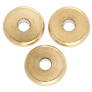 Heishi washer beads - flat disc 8x2 mm - 304L Gold stainless steel x10|raw }}