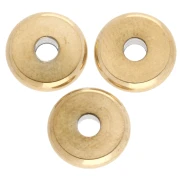 Heishi washer beads - flat disc 8x2 mm - 304L Gold stainless steel x10