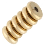 Heishi washer beads - flat disc 8x2 mm - 304L Gold stainless steel x10