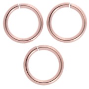 Gift - Open rings 8x1 mm - Rose Gold filled (laminated gold) x5